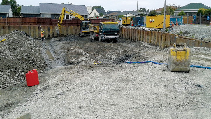 Ground improvement construction on densified crust
