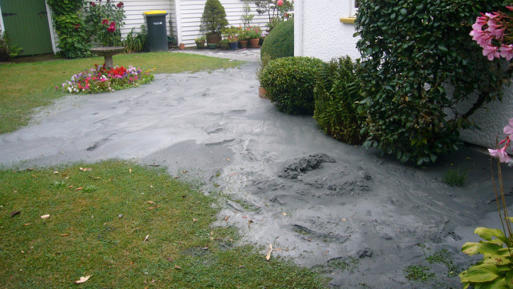 Liquefaction in a backyard