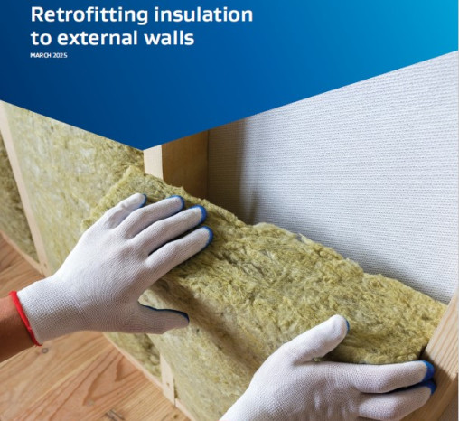 Cover page of the Retrofitting insulation to the external walls guidance.
