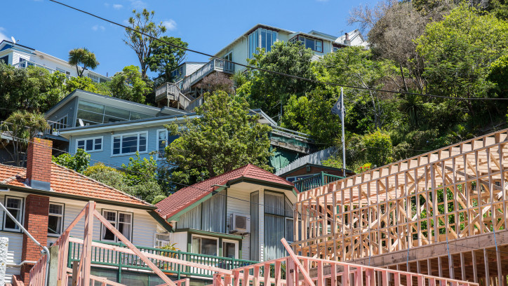 House construction on a hillside