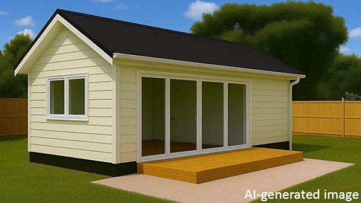 AI-generated image of single storey detached building.