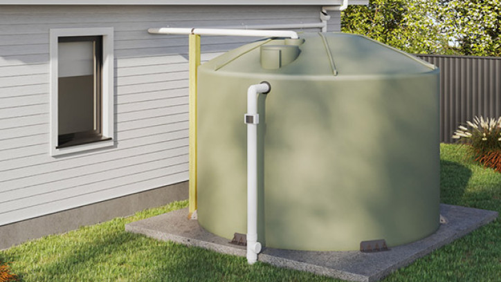 Water tanks on a rural property