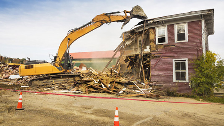 Demolition of a detached building