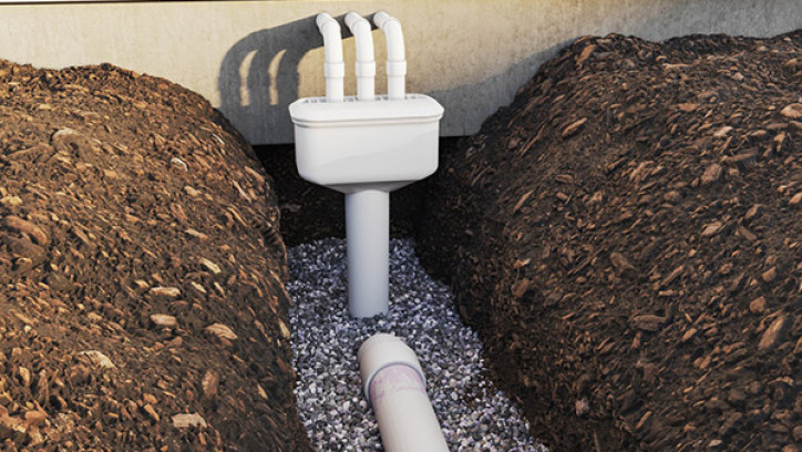 Underground drainage pipes