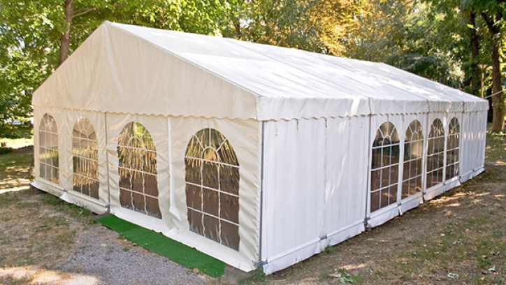 Marquees in park