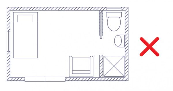 Buildings with bathroom facilities cannot be exempt